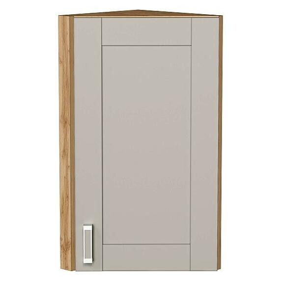 Шкаф верхний торцевой Лофт Grey Silk/Дуб Вотан 716*300*306