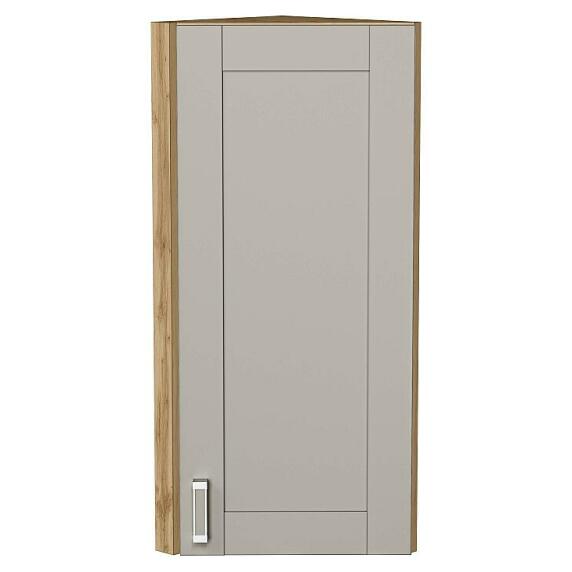 Шкаф верхний торцевой Лофт Grey Silk/Дуб Вотан 920*300*306