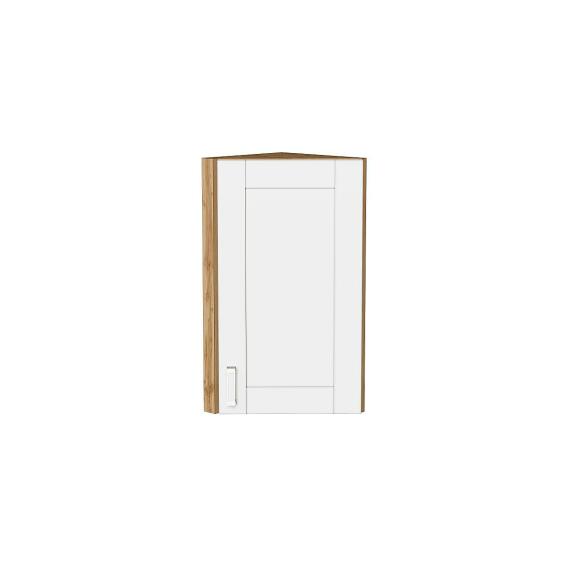 Шкаф верхний торцевой Лофт White Silk/Дуб Вотан 716*300*306