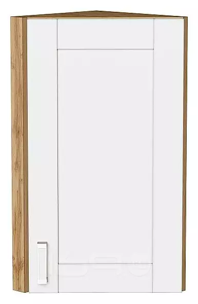 Шкаф верхний торцевой Лофт White Silk/Дуб Вотан 716*300*306