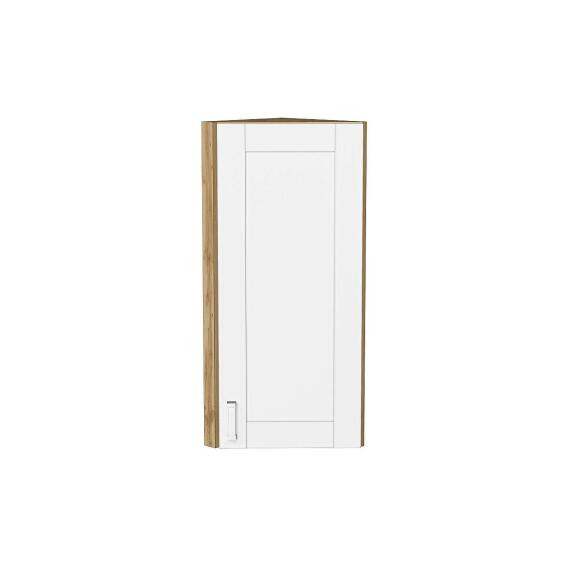 Шкаф верхний торцевой Лофт White Silk/Дуб Вотан 920*300*306