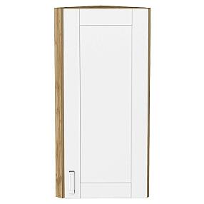 Шкаф верхний торцевой Лофт White Silk/Дуб Вотан 920*300*306