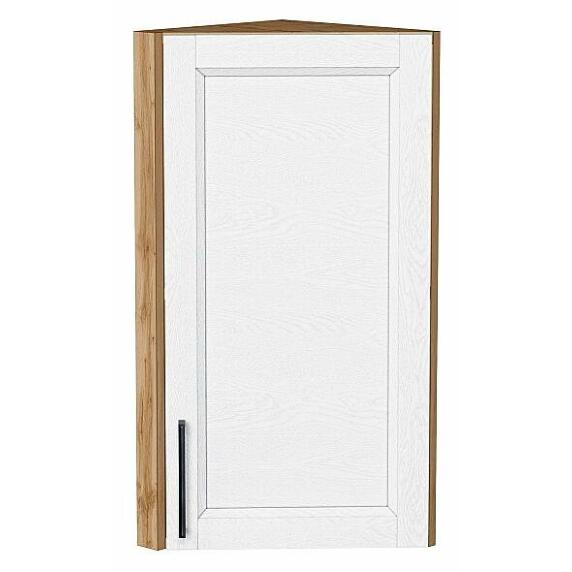 Шкаф верхний торцевой Сканди White Silkwood/Дуб Вотан 716*300*306