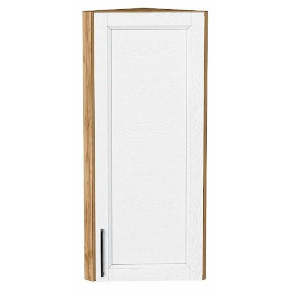 Шкаф верхний торцевой Сканди White Silkwood/Дуб Вотан 920*300*306