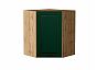 Шкаф верхний угловой Дублин Special Green/Дуб Вотан 716*600*600