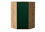 Шкаф верхний угловой Дублин Special Green/Дуб Вотан 920*600*600