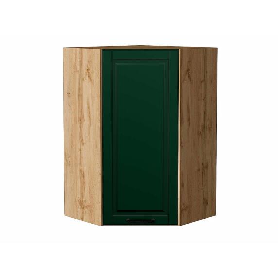 Шкаф верхний угловой Дублин Special Green/Дуб Вотан 920*600*600