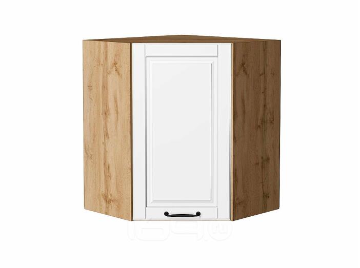 Шкаф верхний угловой Дублин Special White/Дуб Вотан 716*600*600