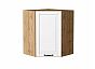 Шкаф верхний угловой Дублин Special White/Дуб Вотан 716*600*600