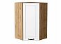 Шкаф верхний угловой Дублин Special White/Дуб Вотан 920*600*600