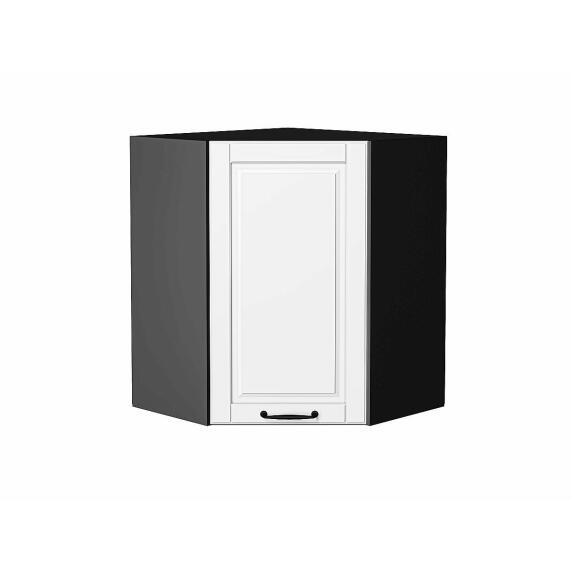 Шкаф верхний угловой Дублин Special White/Graphite 716*600*600