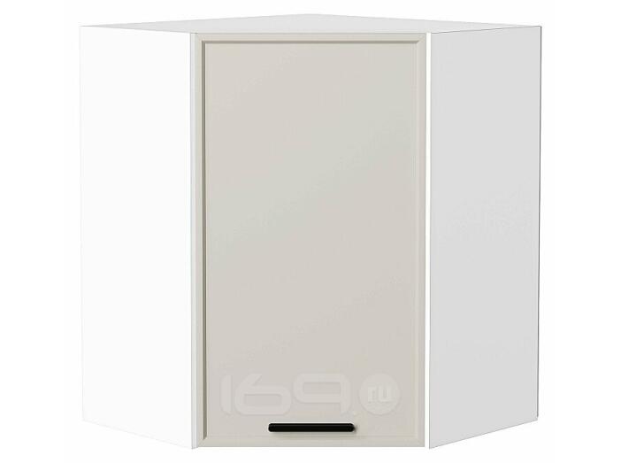 Шкаф верхний угловой Фрейм Cream Silk Белый 716*600*600