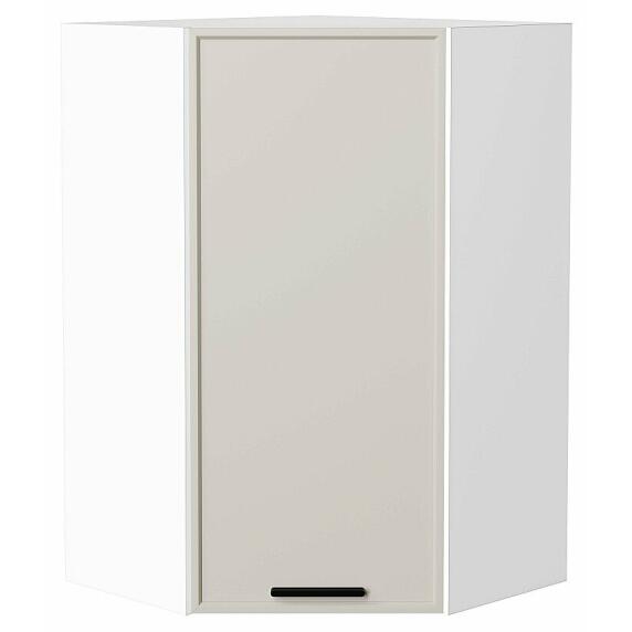 Шкаф верхний угловой Фрейм Cream Silk Белый 920*600*600