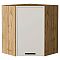 Шкаф верхний угловой Фрейм Cream Silk Дуб Вотан 716*600*600