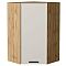 Шкаф верхний угловой Фрейм Cream Silk Дуб Вотан 920*600*600