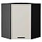 Шкаф верхний угловой Фрейм Cream Silk Graphite 716*600*600