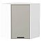 Шкаф верхний угловой Фрейм Grey Silk Белый 716*600*600