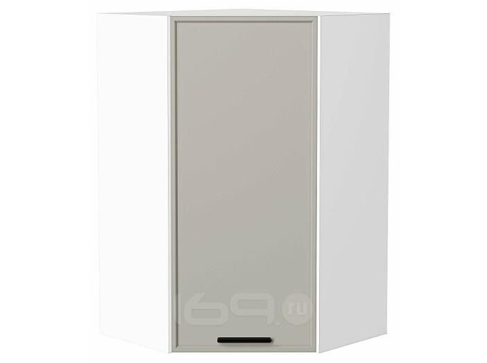 Шкаф верхний угловой Фрейм Grey Silk Белый 920*600*600