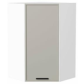 Шкаф верхний угловой Фрейм Grey Silk Белый 920*600*600