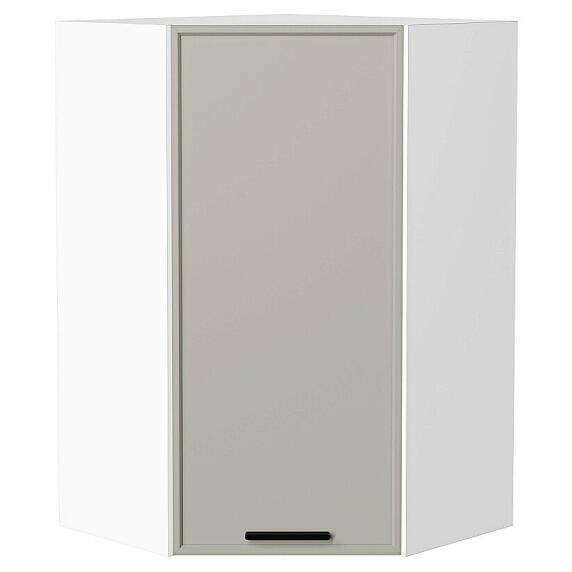 Шкаф верхний угловой Фрейм Grey Silk Белый 920*600*600
