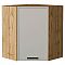 Шкаф верхний угловой Фрейм Grey Silk Дуб Вотан 716*600*600