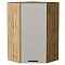 Шкаф верхний угловой Фрейм Grey Silk Дуб Вотан 920*600*600