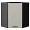 Шкаф верхний угловой Фрейм Grey Silk Graphite 716*600*600
