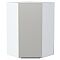 Шкаф верхний угловой Фьюжн Silky Light Grey  Белый 920*600*600 Шкаф верхний угловой Фьюжн Silky Light Grey  Белый 920*600*600