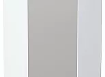 Шкаф верхний угловой Фьюжн Silky Light Grey Белый 920*600*600