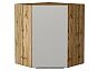 Шкаф верхний угловой Фьюжн Silky Light Grey Дуб Вотан 716*600*600