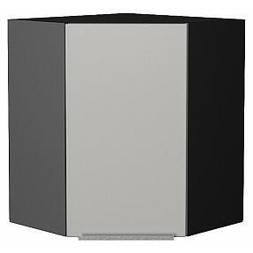 Шкаф верхний угловой Фьюжн Silky Light Grey  Graphite 716*600*600