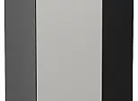 Шкаф верхний угловой Фьюжн Silky Light Grey Graphite 920*600*600