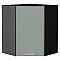 Шкаф верхний угловой Квадро Аквамарин/Graphite 716*600*600