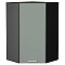 Шкаф верхний угловой Квадро Аквамарин/Graphite 920*600*600