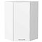 Шкаф верхний угловой Квадро Белый/Белый 920*600*600