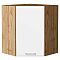 Шкаф верхний угловой Квадро Белый/Дуб Вотан 716*600*600