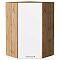 Шкаф верхний угловой Квадро Белый/Дуб Вотан 920*600*600