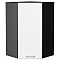 Шкаф верхний угловой Квадро Белый/Graphite 920*600*600