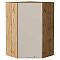 Шкаф верхний угловой Квадро Кашемир/Дуб Вотан 920*600*600