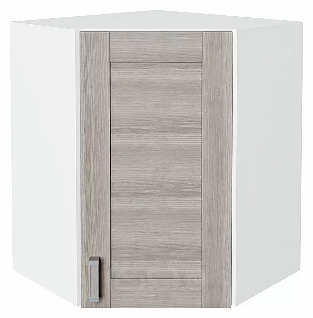 Шкаф верхний угловой Лофт Cappuccino Veralinga/Белый 716*600*600