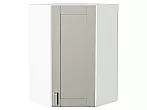 Шкаф верхний угловой Лофт Grey Silk/Белый 920*600*600