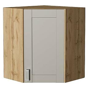 Шкаф верхний угловой Лофт Grey Silk/Дуб Вотан 716*600*600