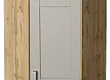 Шкаф верхний угловой Лофт Grey Silk/Дуб Вотан 716*600*600
