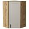 Шкаф верхний угловой Лофт Grey Silk/Дуб Вотан 920*600*600