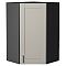 Шкаф верхний угловой Лофт Grey Silk/Graphite 920*600*600