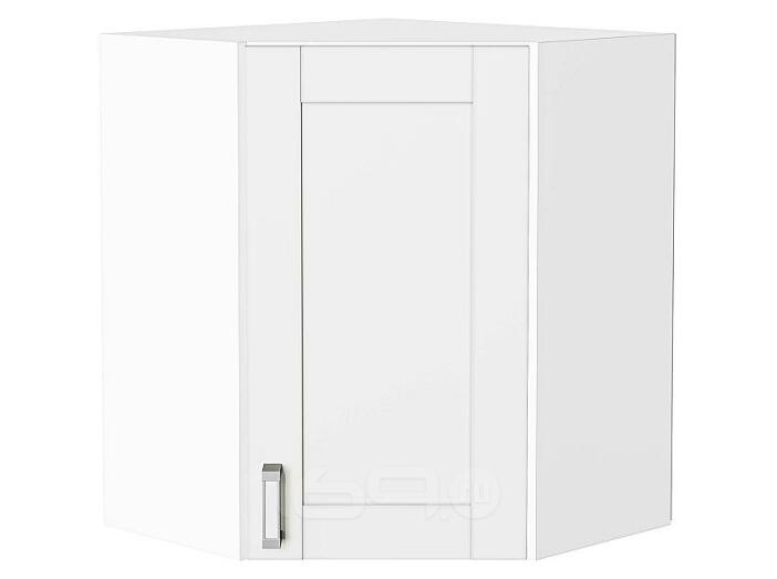 Шкаф верхний угловой Лофт White Silk/Белый 716*600*600