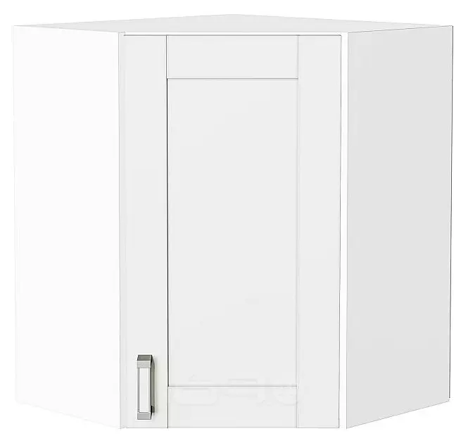 Шкаф верхний угловой Лофт White Silk/Белый 716*600*600