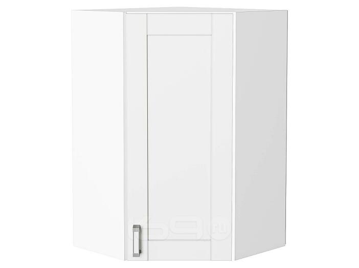 Шкаф верхний угловой Лофт White Silk/Белый 920*600*600