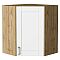 Шкаф верхний угловой Лофт White Silk/Дуб Вотан 716*600*600 Шкаф верхний угловой Лофт White Silk/Дуб Вотан 716*600*600