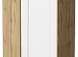 Шкаф верхний угловой Лофт White Silk/Дуб Вотан 920*600*600
